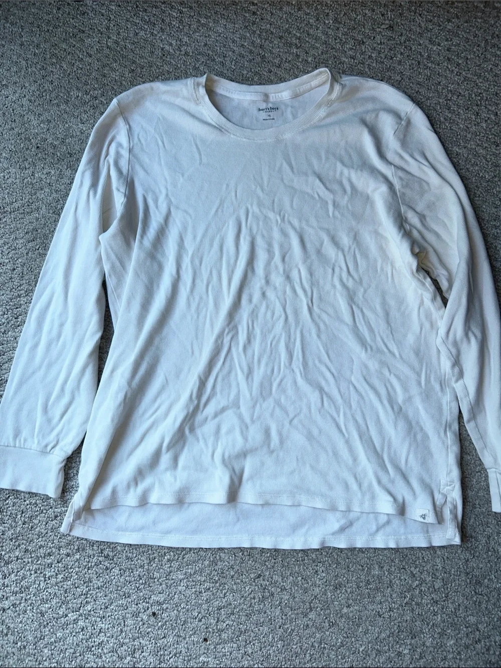 Burt's Bees Baby White Long-Sleeve Tee